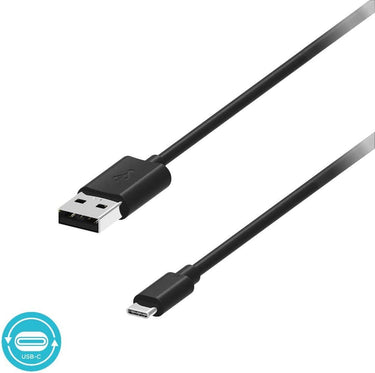 Motorola USB-A to USB-C (Type C) Data / Charging Cable for Moto X4/E13/E6/E32/G04/G7/G75/G84/G53/G54/G55/Plus/Edge 40/Edge 50/Edge 60/Razr 50 - Black
